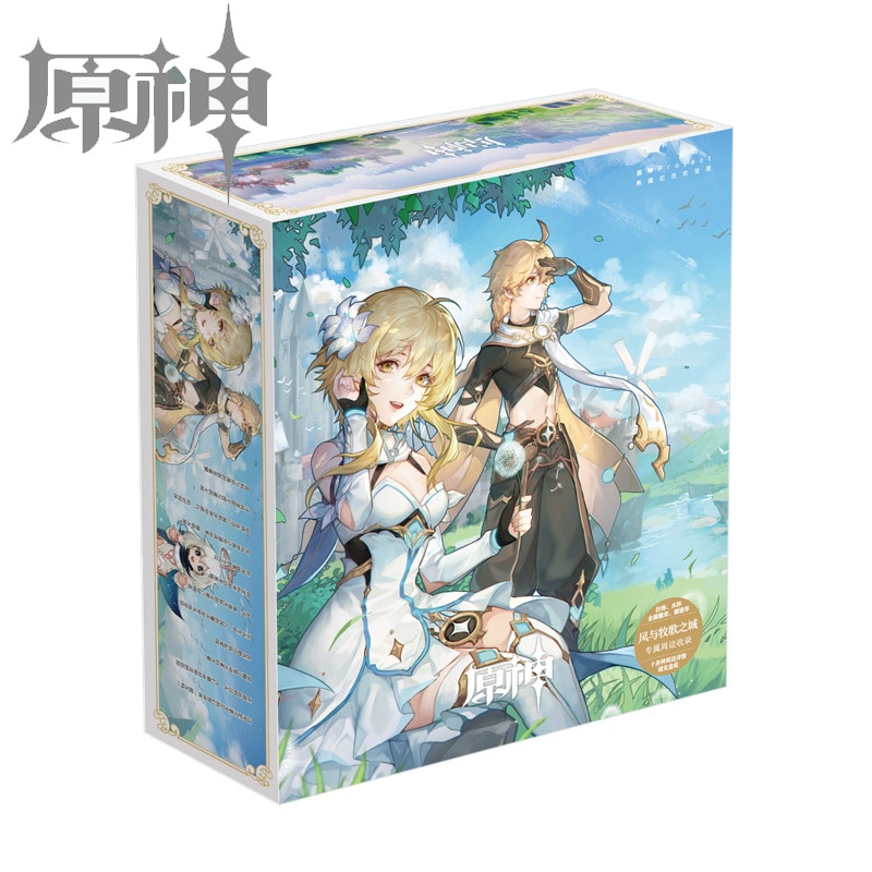 Game Genshin Impact Gift Box Gift Pack Toy Include Postcard Poster Badge Water Cup Bookmark Gift - Anime Gift Box